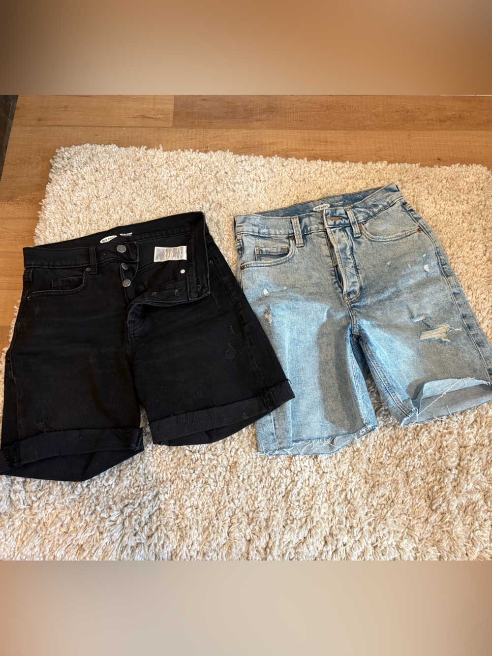 High-Rise Denim Shorts - Women